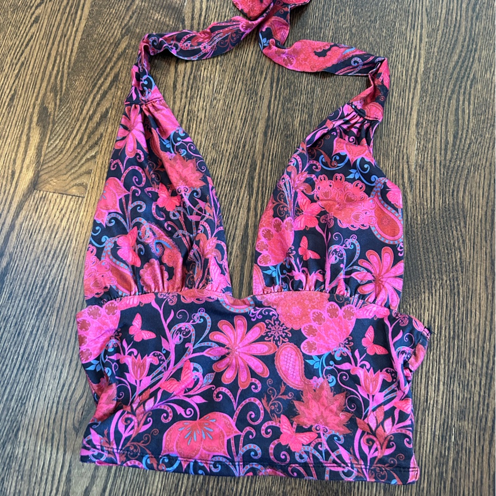 Tie print top